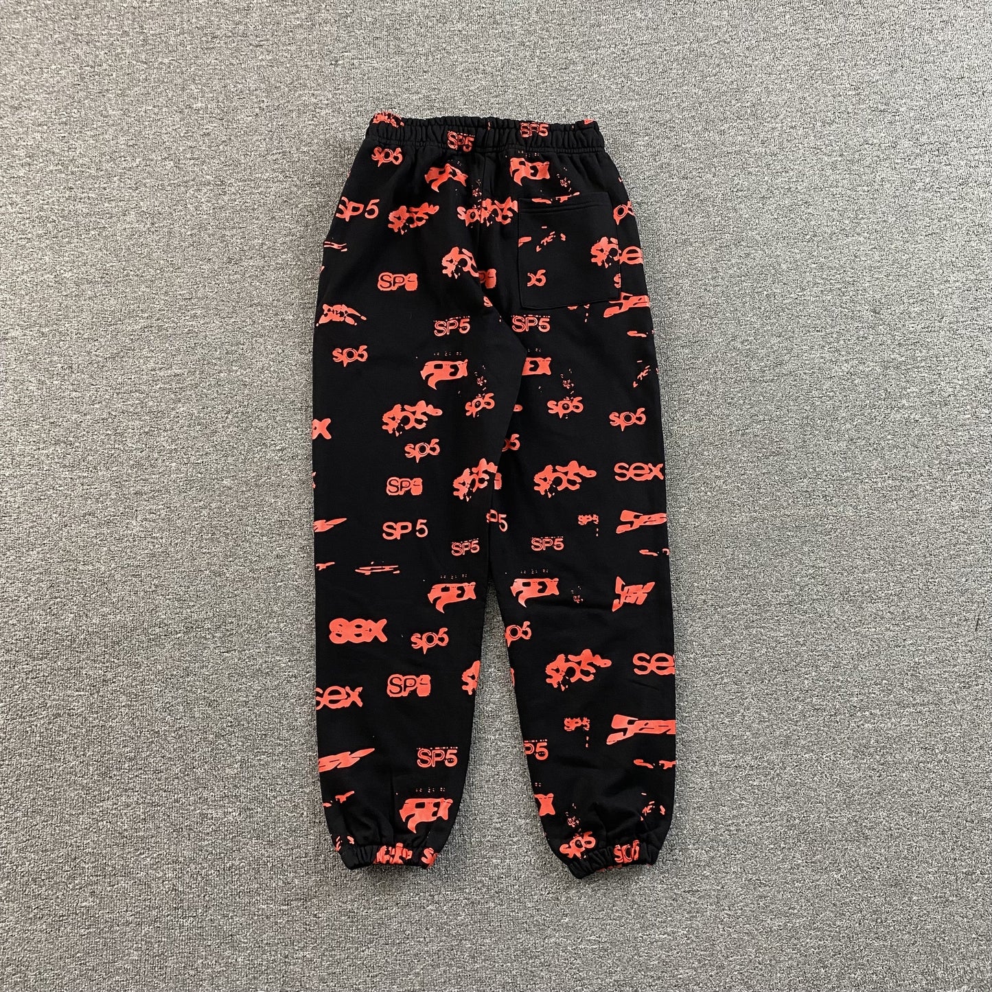 SP5DER Se - Aop Sweatpants - Black Unisex Streetwear Limited Edition - The SP5DER SEX AOP SWEATPANTS BLACK - REPLICA are the ultimate blend of bold streetwear
