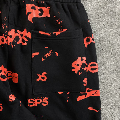 SP5DER Se - Aop Sweatpants - Black Unisex Streetwear Limited Edition - The SP5DER SEX AOP SWEATPANTS BLACK - REPLICA are the ultimate blend of bold streetwear