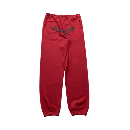 SP5DER Vvs Sweatpants - Red Unisex Streetwear Limited Edition - The SP5DER VVS SWEATPANTS RED - REPLICA deliver bold streetwear energy with a perfect balance
