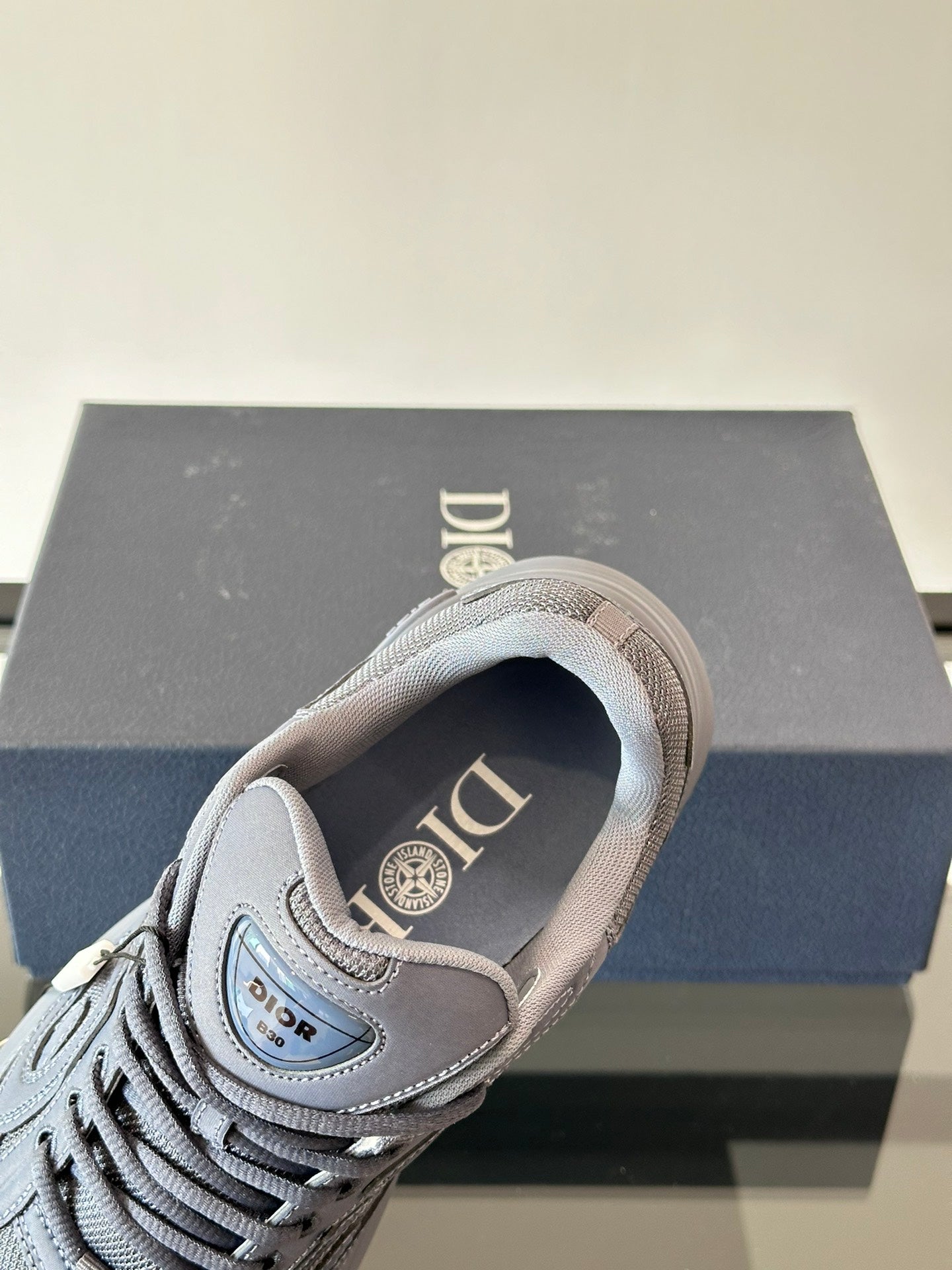 STONE Island - Dior B30 - Blue Unisex Streetwear Limited Edition - The STONE ISLAND x DIOR B30 BLUE - REPLICA is a groundbreaking fusion of high-fashion