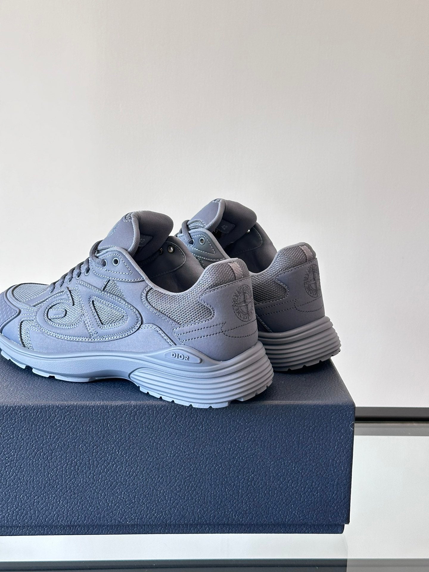 STONE Island - Dior B30 - Blue Unisex Streetwear Limited Edition - The STONE ISLAND x DIOR B30 BLUE - REPLICA is a groundbreaking fusion of high-fashion