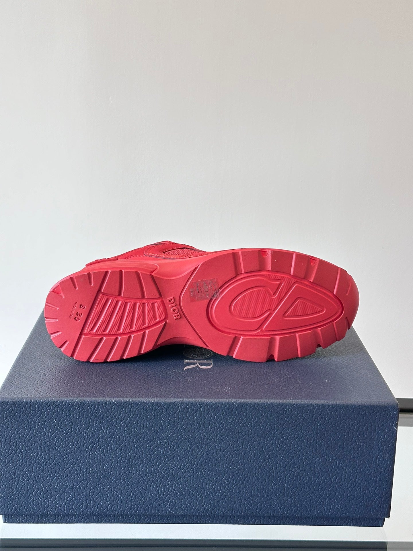 STONE Island - Dior B30 - Red Unisex Streetwear Limited Edition - The STONE ISLAND x DIOR B30 RED - REPLICA is a high-fashion statement sneaker that