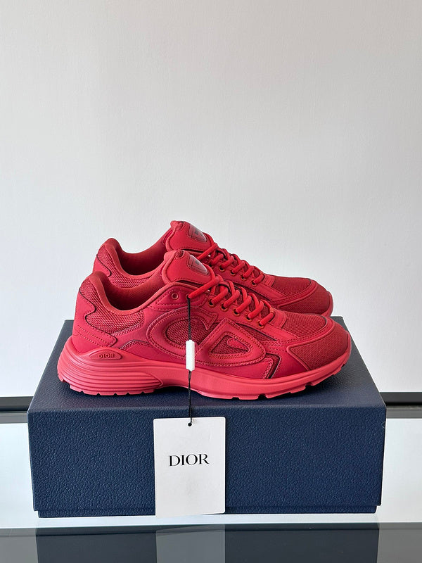 STONE Island - Dior B30 - Red Unisex Streetwear Limited Edition - The STONE ISLAND x DIOR B30 RED - REPLICA is a high-fashion statement sneaker that