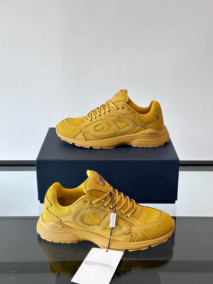 STONE Island - Dior B30 Sneakers - Yellow Unisex Streetwear Limited Edition - The STONE ISLAND x DIOR B30 YELLOW - REPLICA is a bold fusion of high-fashion