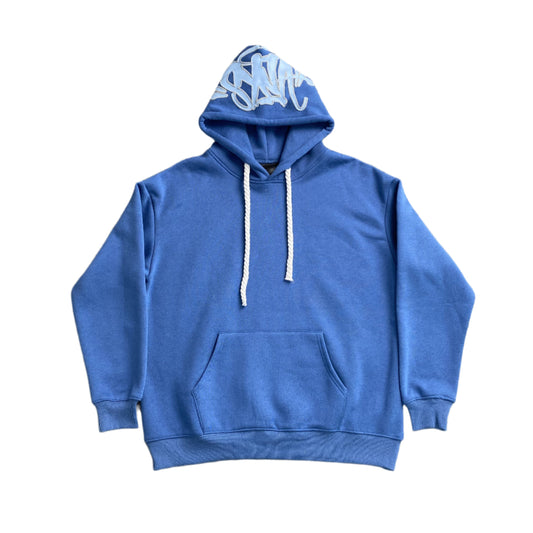SYNA World Hood Logo Hoodie - Blue Unisex Streetwear Limited Edition