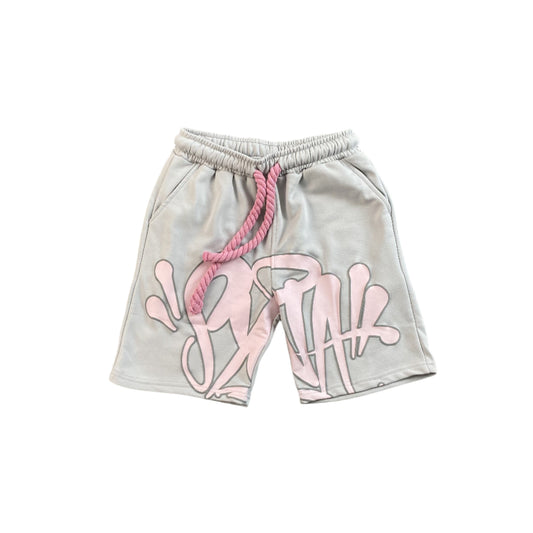 SYNA World Shorts Grey - Pink Unisex Streetwear Limited Edition