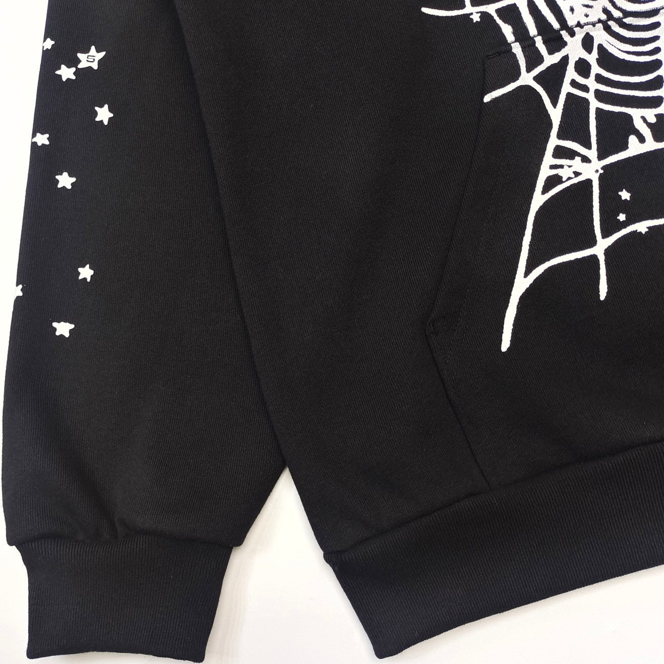 SP5DER Og Web Hoodie - Black Unisex Streetwear Limited Edition - The SP5DER OG WEB HOODIE BLACK - REPLICA is a standout piece that blends bold