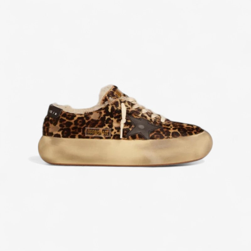 Space-star Shoes In Animal-print Pony Skin With Shearling Lining - Black Unisex Streetwear Limited Edition
