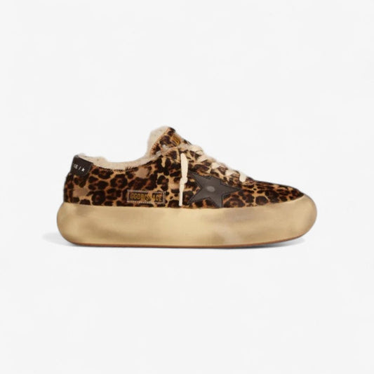 Space-star Shoes In Animal-print Pony Skin With Shearling Lining - Black Unisex Streetwear Limited Edition