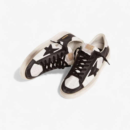 Stardan Sneakers In And White Leather - Black Unisex Streetwear Limited Edition