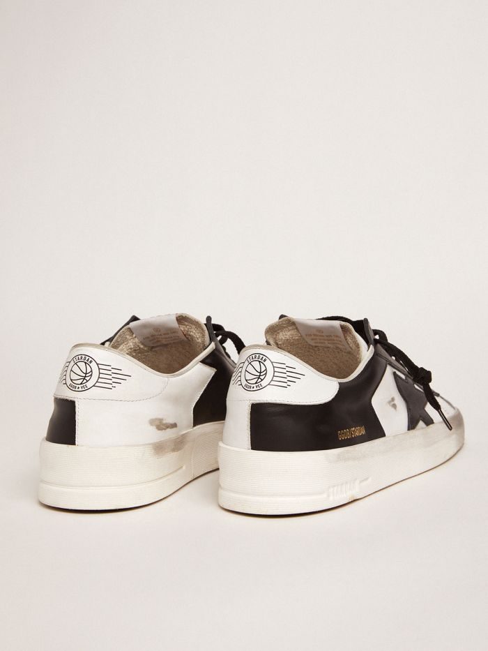 Stardan Sneakers In And White Leather - Black Unisex Streetwear Limited Edition