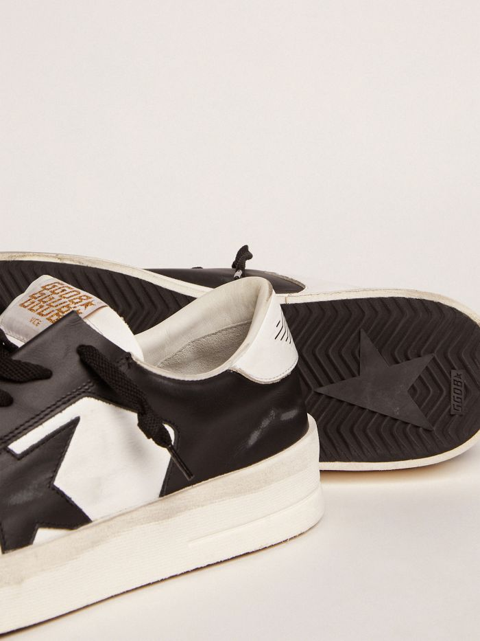 Stardan Sneakers In And White Leather - Black Unisex Streetwear Limited Edition
