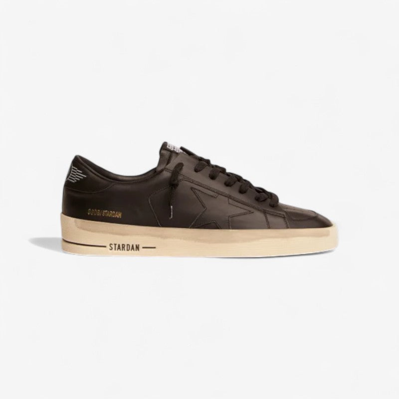 Stardan Sneakers In Total Leather With Vintage Finish - Black Unisex Streetwear Limited Edition