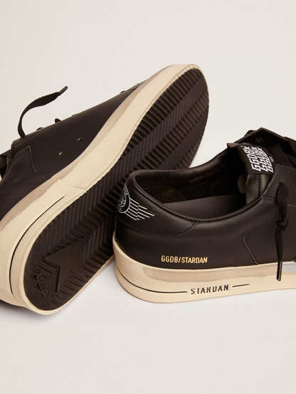 Stardan Sneakers In Total Leather With Vintage Finish - Black Unisex Streetwear Limited Edition