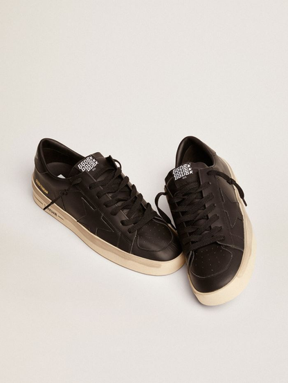 Stardan Sneakers In Total Leather With Vintage Finish - Black Unisex Streetwear Limited Edition