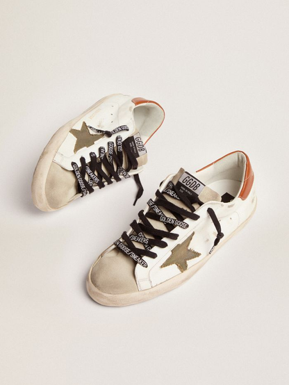 Super-star Ltd Sneakers With Olive-green Canvas Star And Tan Leather Heel Tab Unisex Streetwear Limited Edition