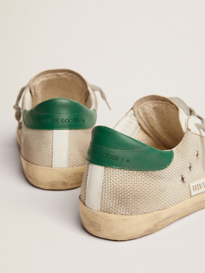 Super-star Sneakers In Pale Silver Mesh With Suede Star - Gray Unisex Streetwear Limited Edition