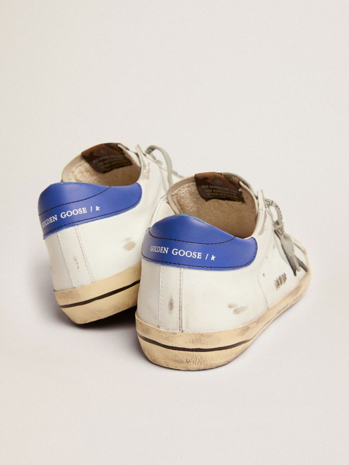 Super-star Sneakers With Snake-print Leather Star And Blue Leather Heel Tab - Black Unisex Streetwear Limited Edition
