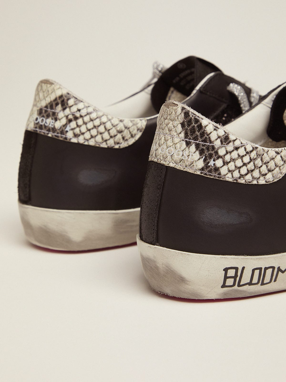 Super-star Sneakers With Glitter And Handwritten Lettering - Black Unisex Streetwear Limited Edition