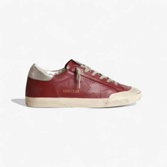 Superstar Sneakers In Nappa Leather With Perforated Star - Grey Unisex Streetwear Limited Edition