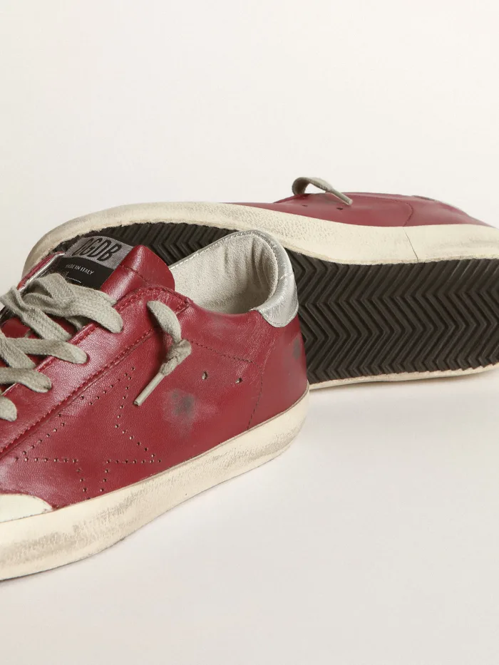 Superstar Sneakers In Nappa Leather With Perforated Star - Grey Unisex Streetwear Limited Edition