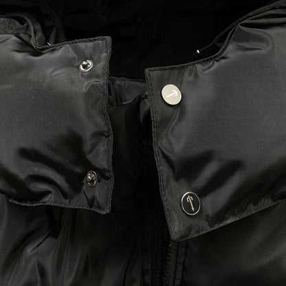 TRAPSTAR IRONGATE DETACHABLE HOODED PUFFER JACKET BLACK