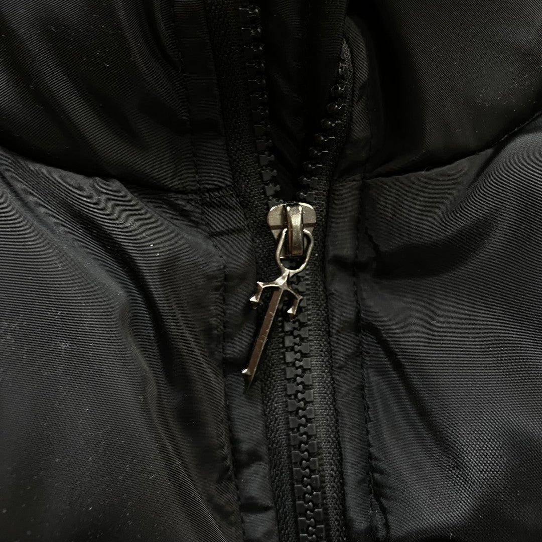 TRAPSTAR IRONGATE DETACHABLE HOODED PUFFER JACKET BLACK
