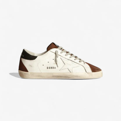 Two-tone And Brown Super-star Sneakers - White Unisex Streetwear Limited Edition