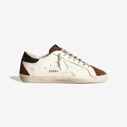 Two-tone And Brown Super-star Sneakers - White Unisex Streetwear Limited Edition