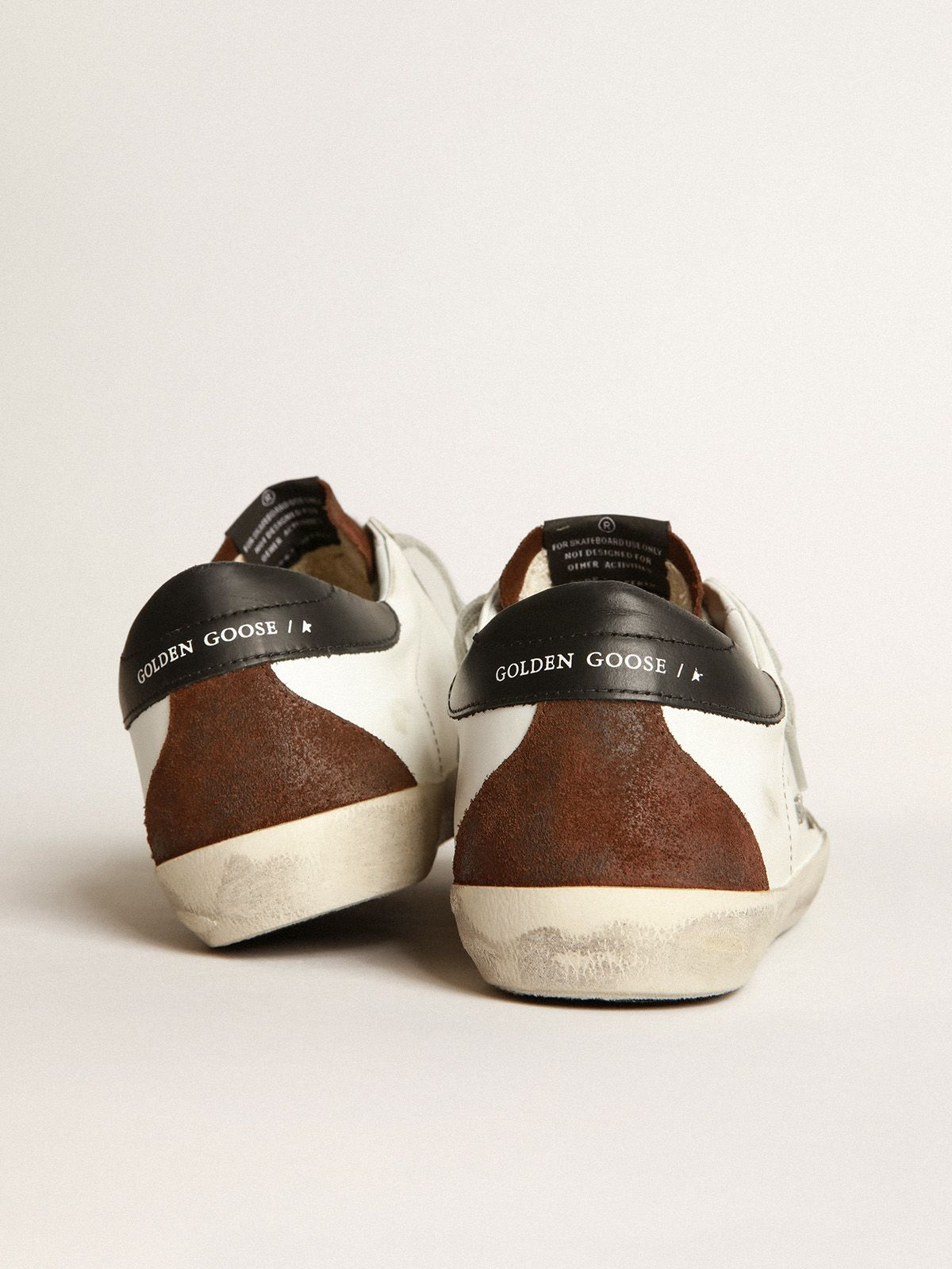 Two-tone And Brown Super-star Sneakers - White Unisex Streetwear Limited Edition