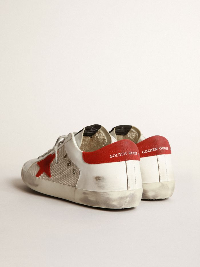 Superstar Sneakers In Leather With Red Star - White Unisex Streetwear Limited Edition