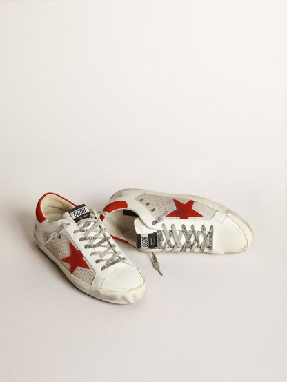 Superstar Sneakers In Leather With Red Star - White Unisex Streetwear Limited Edition