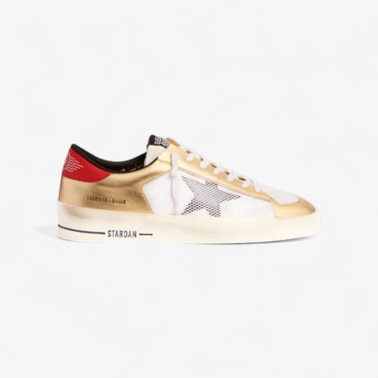 Women's Limited Edition Stardan Sneakers With Gold Inserts - White Unisex Streetwear Limited Edition