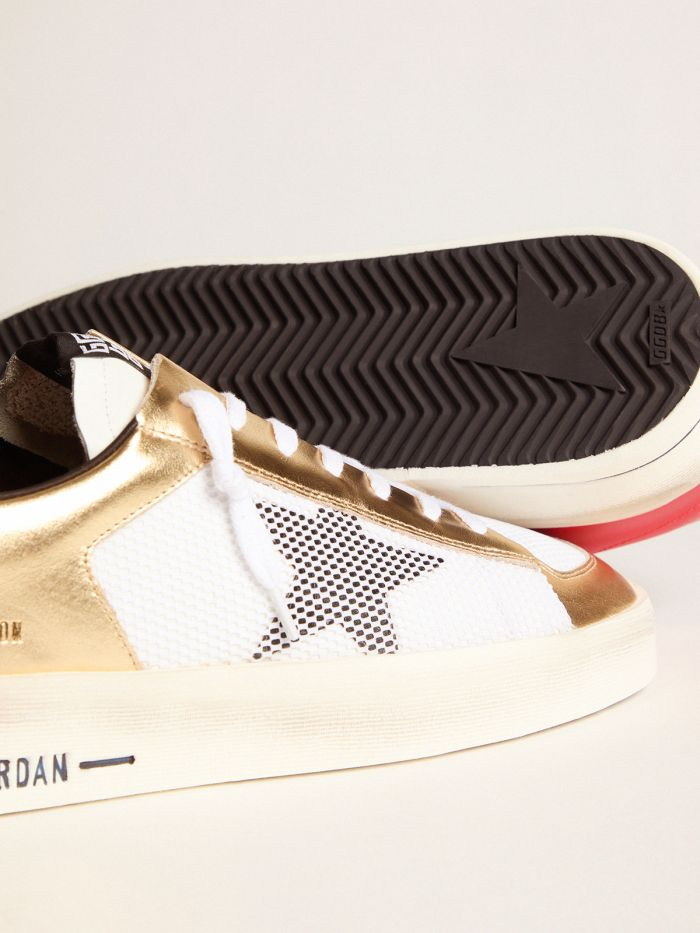 Women's Limited Edition Stardan Sneakers With Gold Inserts - White Unisex Streetwear Limited Edition