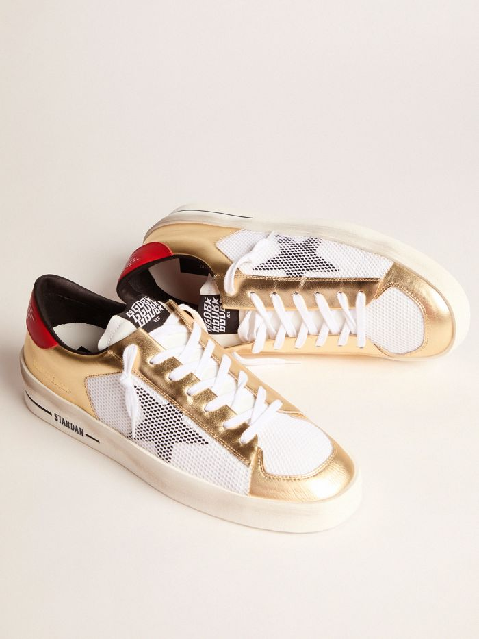 Women's Limited Edition Stardan Sneakers With Gold Inserts - White Unisex Streetwear Limited Edition