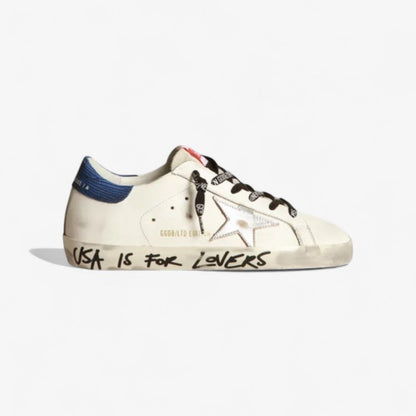 Women s Ltd Super-stars With Handwritten Lettering Sneakers - Black Unisex Streetwear Limited Edition