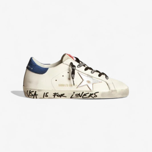 Women s Ltd Super-stars With Handwritten Lettering Sneakers - Black Unisex Streetwear Limited Edition