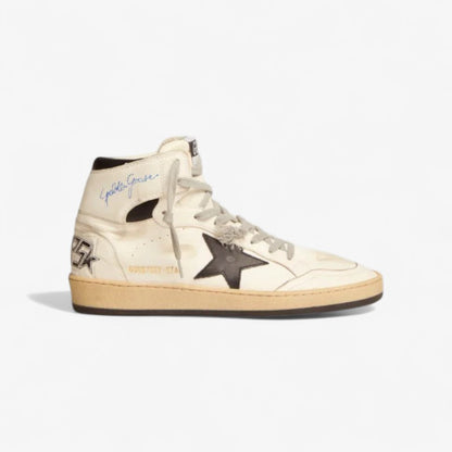 Women s Sky-star Sneakers With Signature On The Ankle And Leather Inserts - Black Unisex Streetwear Limited Edition