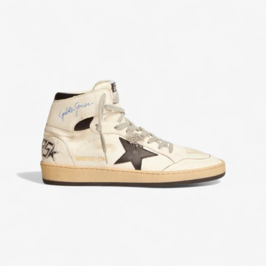 Women s Sky-star Sneakers With Signature On The Ankle And Leather Inserts - Black Unisex Streetwear Limited Edition