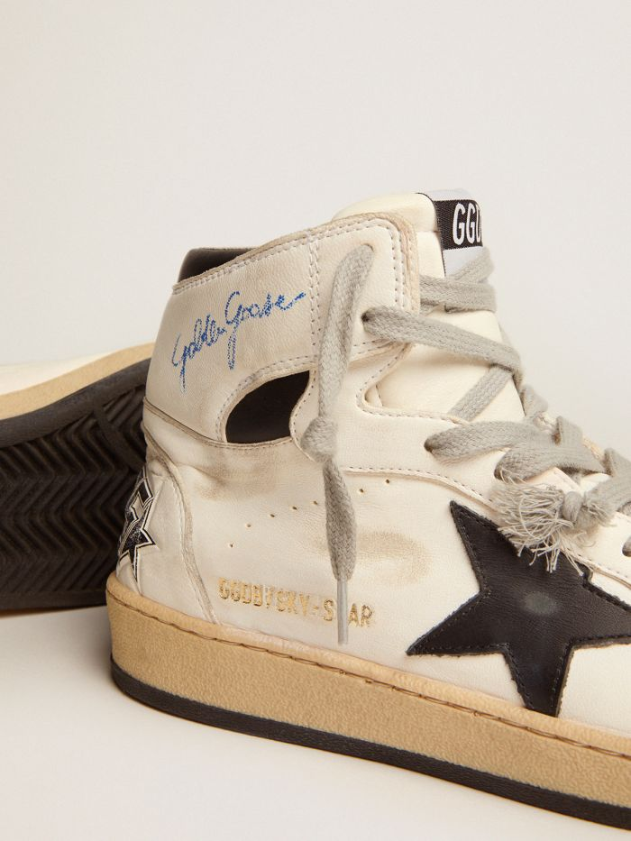Women s Sky-star Sneakers With Signature On The Ankle And Leather Inserts - Black Unisex Streetwear Limited Edition