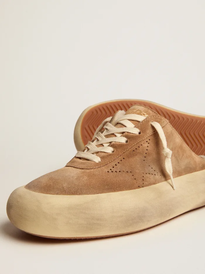 Women's Space-star Sabot Shoes In Tobacco-colored Suede With Shearling Lining Unisex Streetwear Limited Edition