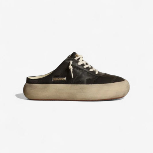 Women's Space-star Sabots In Nylon With Leather Star - Black Unisex Streetwear Limited Edition
