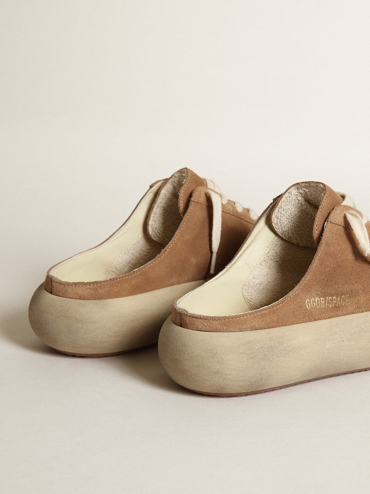 Women's Space-star Sabots In Tobacco-colored Suede With Perforated Star Unisex Streetwear Limited Edition