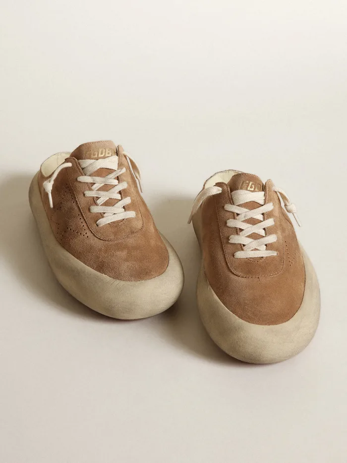 Women's Space-star Sabots In Tobacco-colored Suede With Perforated Star Unisex Streetwear Limited Edition