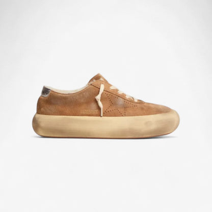 Women's Space-star Shoes In Tobacco-colored Suede With Shearling Lining Unisex Streetwear Limited Edition