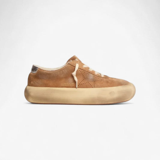 Women's Space-star Shoes In Tobacco-colored Suede With Shearling Lining Unisex Streetwear Limited Edition