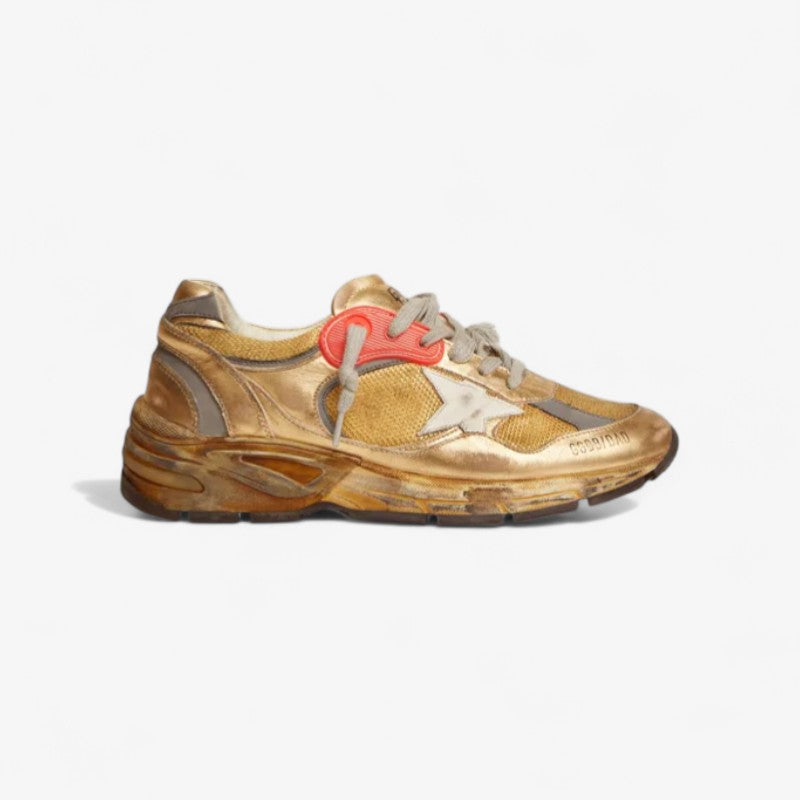 Women s Gold Dad-star Sneakers - White Unisex Streetwear Limited Edition