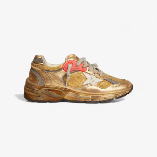 Women s Gold Dad-star Sneakers - White Unisex Streetwear Limited Edition