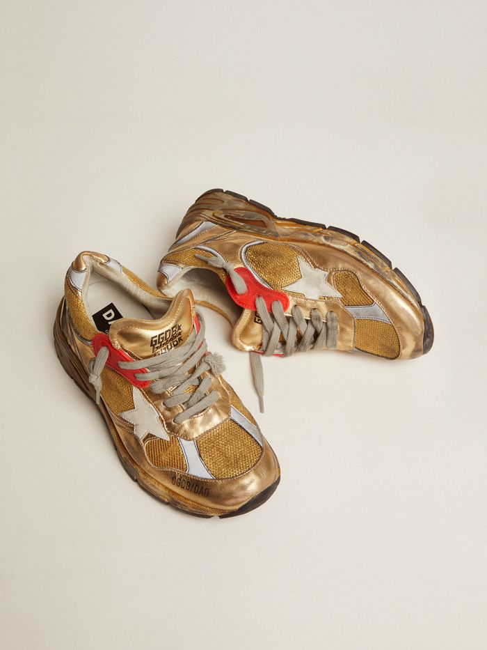 Women s Gold Dad-star Sneakers - White Unisex Streetwear Limited Edition