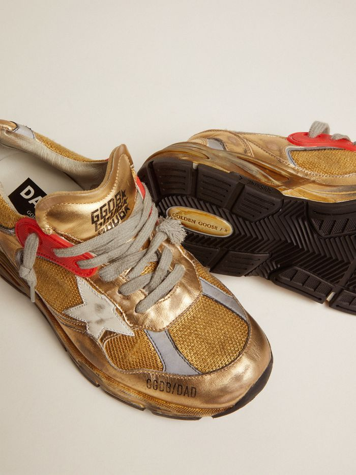 Women s Gold Dad-star Sneakers - White Unisex Streetwear Limited Edition